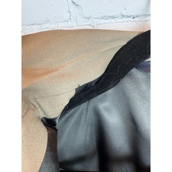 BURBERRYS' dark beige 100% wool mens suit jacket blazer 46R (no size tag) - Picture 4 of 13